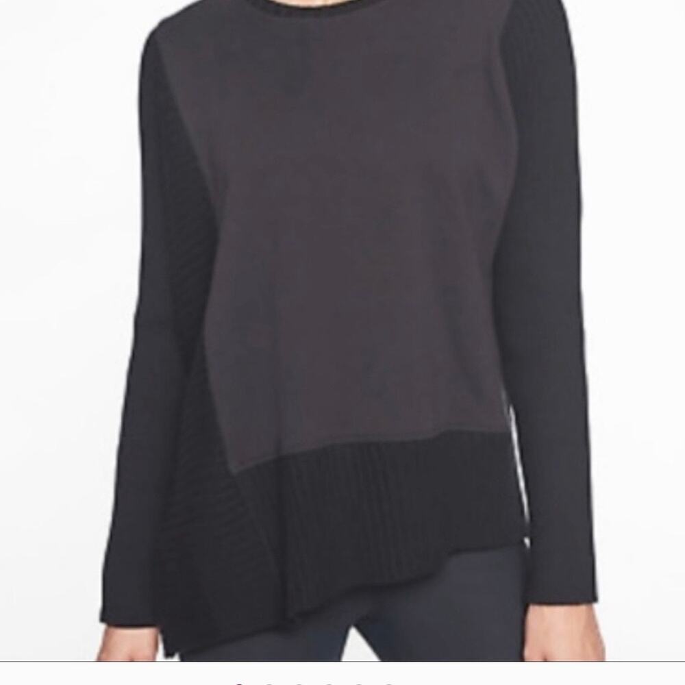 NWT Athleta Black Oversized Chunky Crewneck Sweater Size S